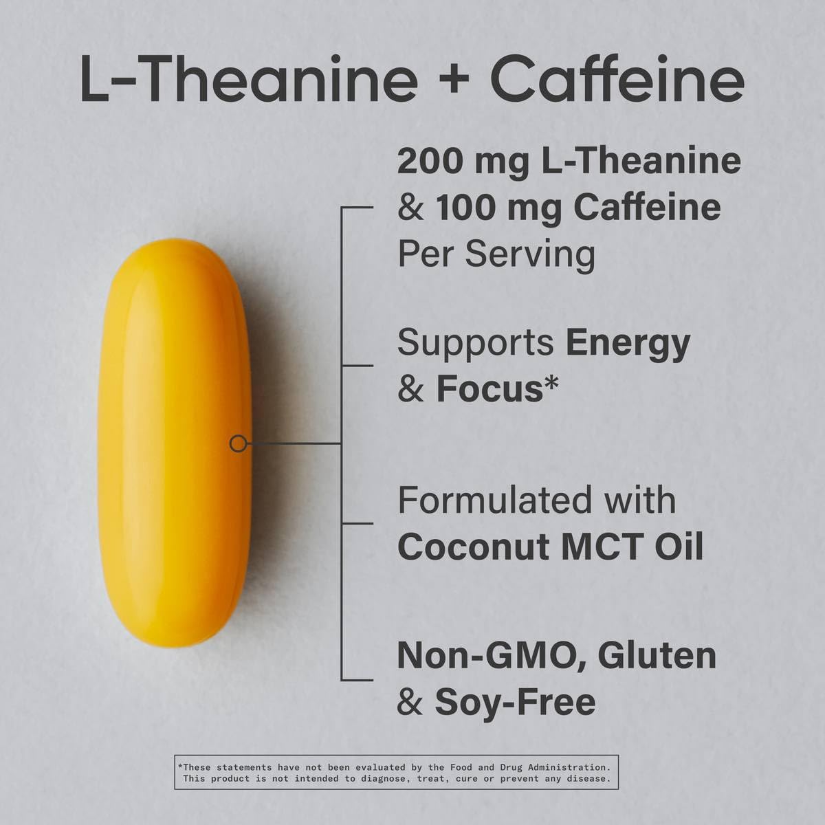 Sports Research nootropic supplement softgels showcasing clean energy ingredients