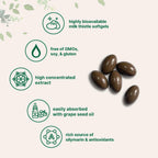 Premium imported USA liver health supplement softgels showing pure natural ingredients.