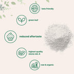 Organic stevia green leaf extract Reb-A powder nutrition facts label