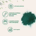 USDA certified organic spirulina powder nutritional facts and scoop