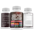 Two capsule daily serving size of New Age functional mushroom blend