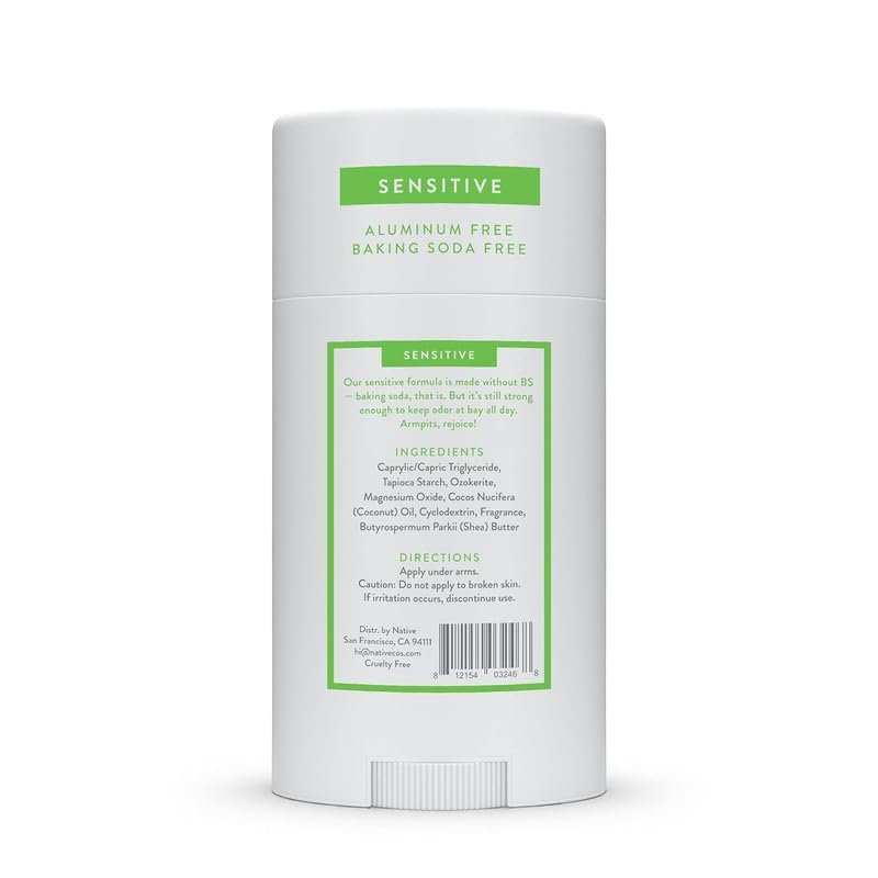 Native clean beauty deodorant stick showing textured cap and smooth application top.