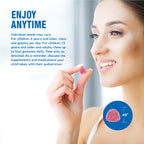 Close up of Natural Vitality premium USA imported relaxation gummies on clean surface