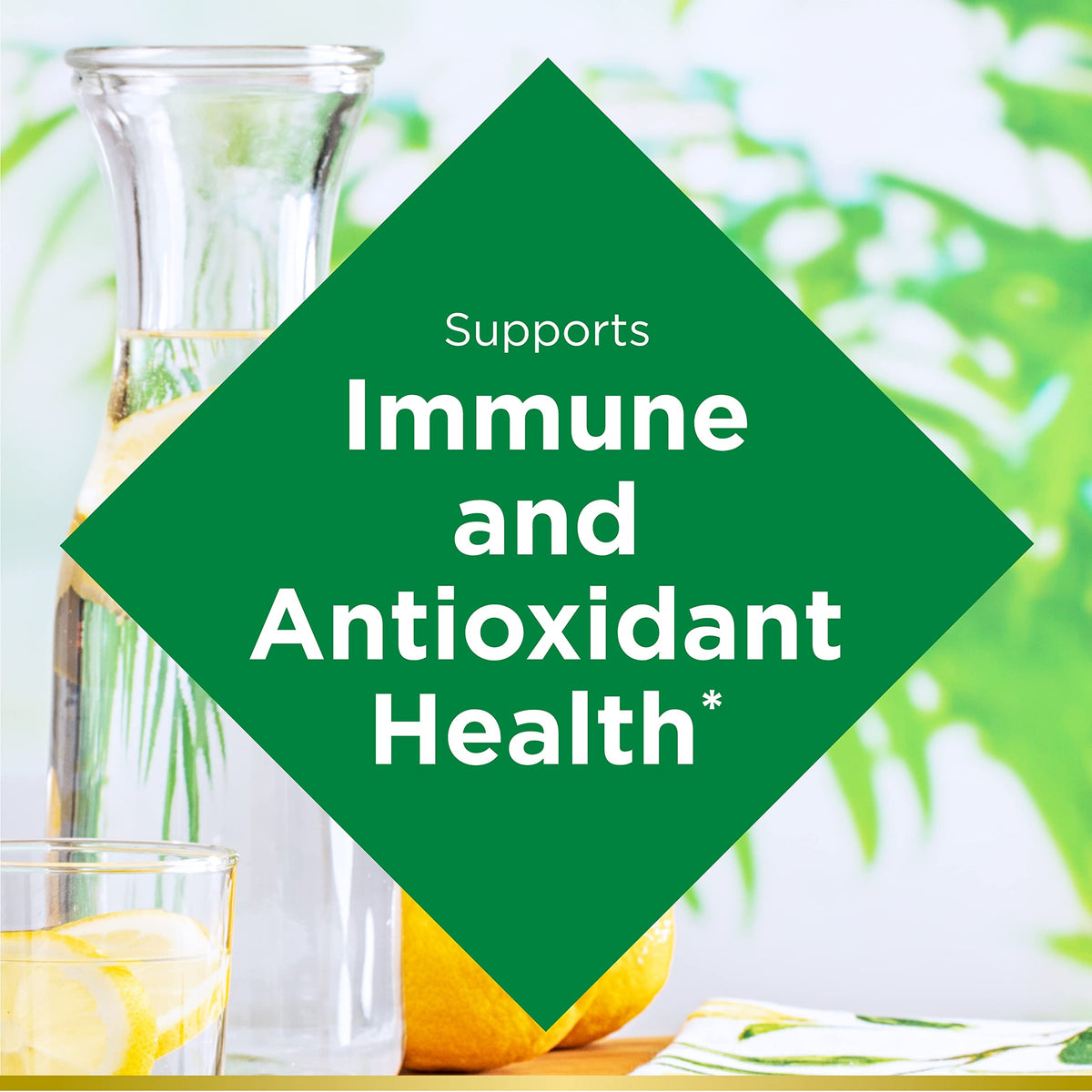Side profile of Nature's Bounty liquid Vitamin E oil showing ingredient information
