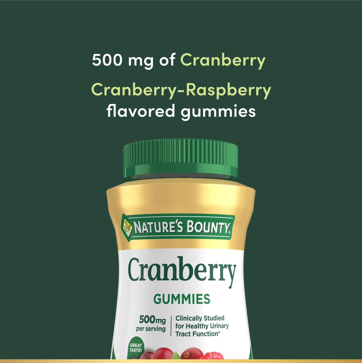 Nature's Bounty Cranberry Raspberry flavor gummy texture
