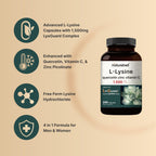 NatureBell L Lysine with Quercetin 240 capsules container side profile
