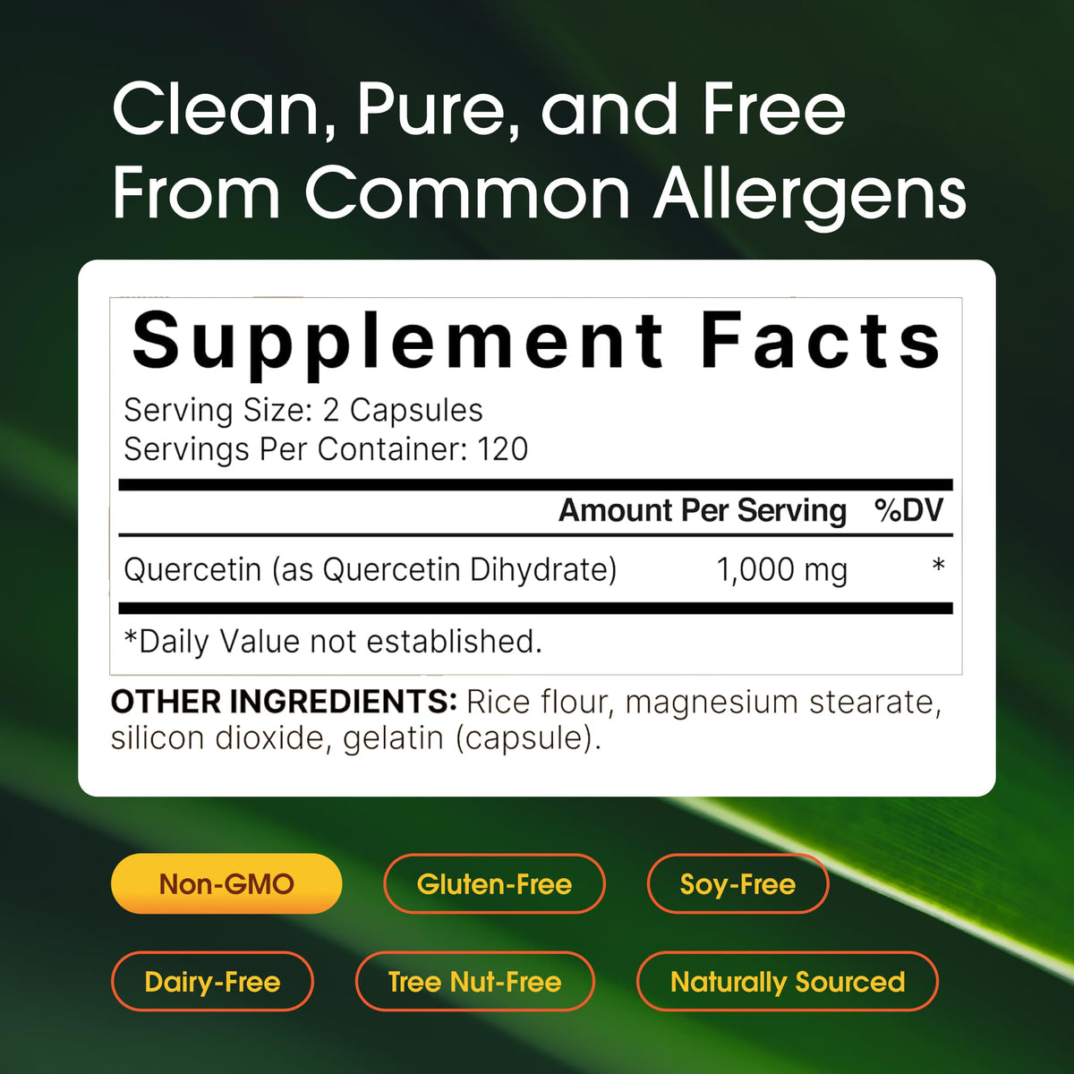 Ultra strength bioflavonoid capsules for seasonal allergy support