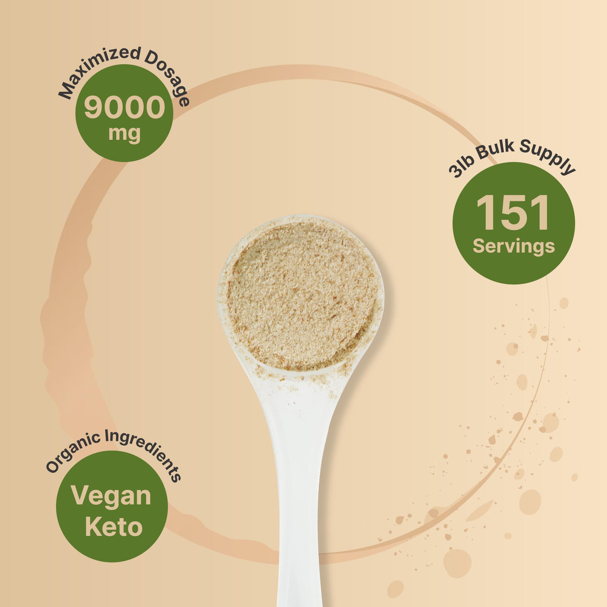 NatureBell organic fiber supplement serving scoop