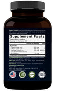 Back label of NatureBell universal antioxidant complex capsules clarifying the 100-day supply usage guidelines