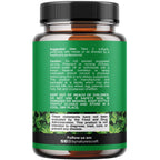 Natures Craft wild oregano oil capsules supplement facts label detailing seventy percent carvacrol potency