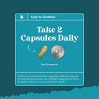 Natural mind and memory supplement 60 veggie capsules side view