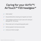 Adjustable Velcro straps of Resmed F20 headgear for CPAP