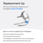 Magnetic clips detail for Resmed F20 replacement headgear