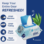 Close up of Snugell aloe vera infused CPAP wipes
