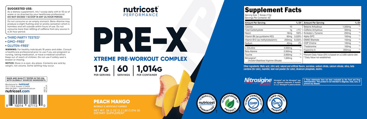 Nutricost high performance pre-workout supplement powder texture