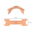 Demonstration of a flexible external nasal dilator strip expanding nasal passages for better breathing
