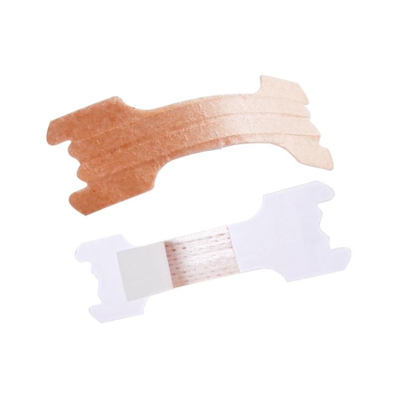Graphic representation of the proper placement of nuSwift congestion relief strip on the nose bridge