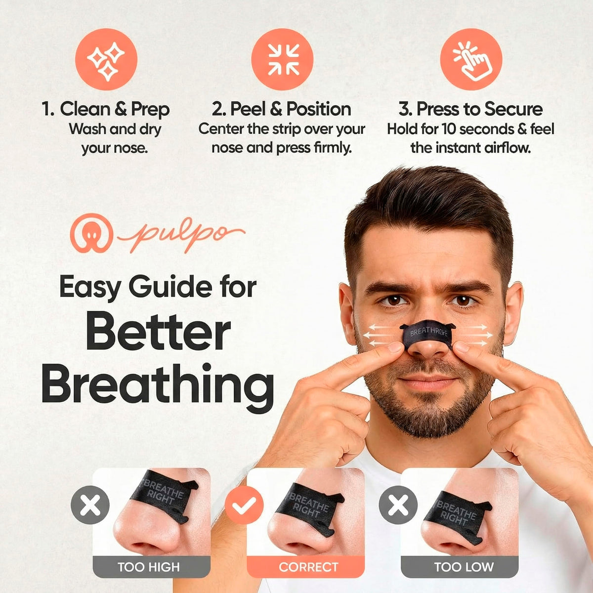 Performance nose tape for athletes maximizing oxygen intake during training