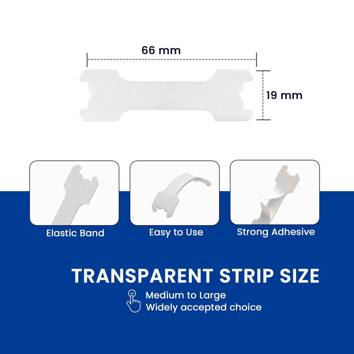 Enoble transparent wide fit nose strips showing strong adhesion material for sensitive skin