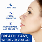 Enoble authentic premium clear nasal strips kit for athletes and nighttime snoring support