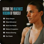 Dream Recovery nasal strips packaging highlighting the 33 percent increased airflow claim