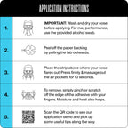 Back of the box detailing instructions for congestion support and daily application
