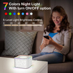 Wkzay white noise maker showcasing user-friendly top interface controls for timer and volume adjustment.