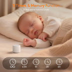 SMILEBOP sound machine interface buttons and charging port view