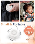 Portable white noise machine for baby nursery setting with night light active