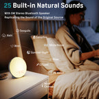 JALL white noise sound machine showing sleek round modern design