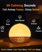 Thybro dual alarm clock illustrating the adjustable LED display brightness inside a dark bedroom environment.