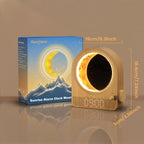 Epochleno sunrise light clock resting elegantly on a modern bedside table