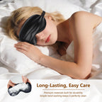 Silk sleep mask packaged for travel