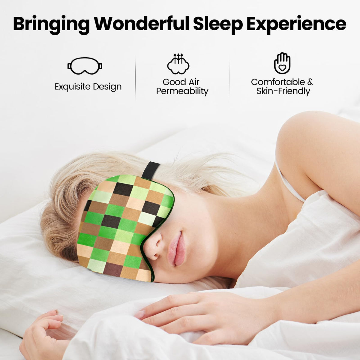 Kids using NganSuRong silk eye mask for travel rest
