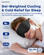 Facemoon gel sleep mask showing 3D contoured eye space