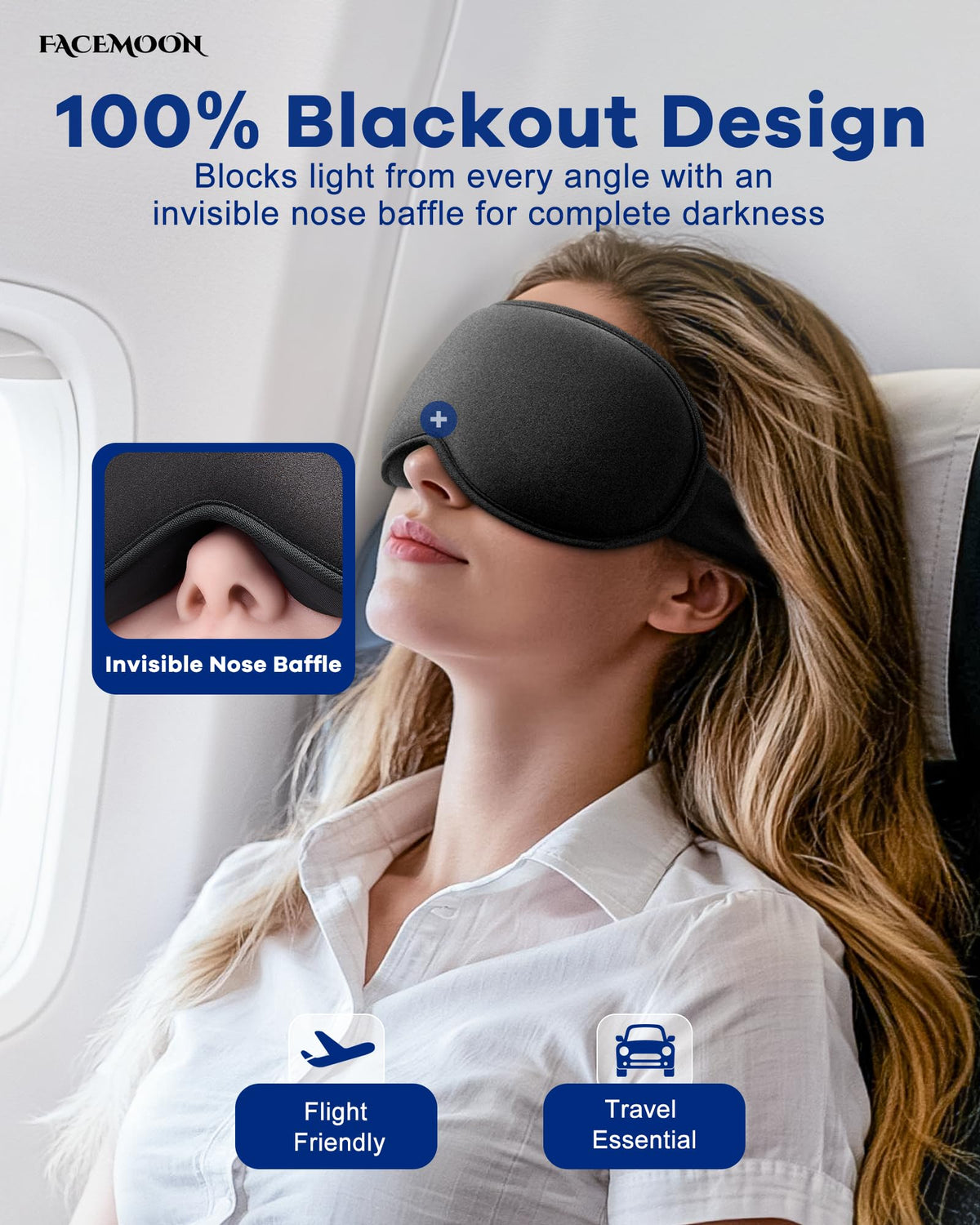 Demonstration of cold therapy with Facemoon gel eye mask insert