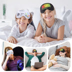 Two piece blackout eye mask set for home and travel