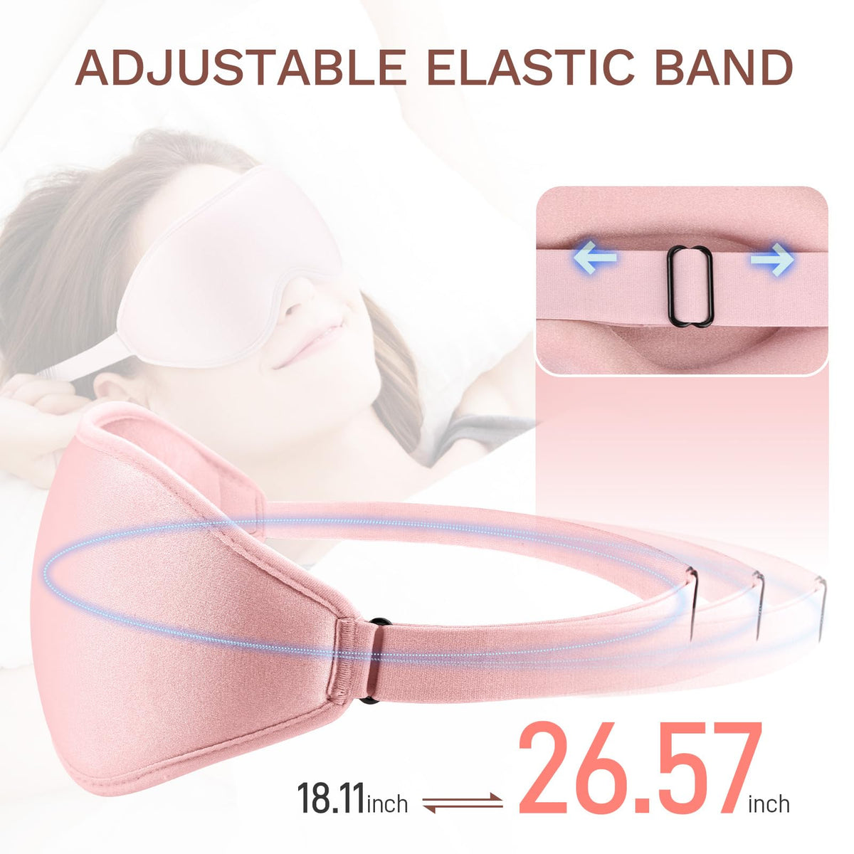 FlyCoco 3D eye mask demonstrating 99% light blocking capacity
