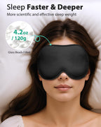 Mabao contoured memory foam eye mask showing 3D eye cavity