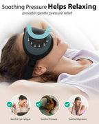 Side profile of Mabao weighted sleep mask with adjustable strap