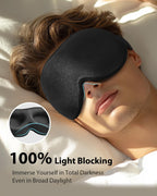 Mabao blackout eye mask on a person for lash extension protection