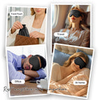 Travel-friendly silk sleep mask with storage pouch