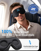 Side profile of Perytong sleep mask with thin speakers