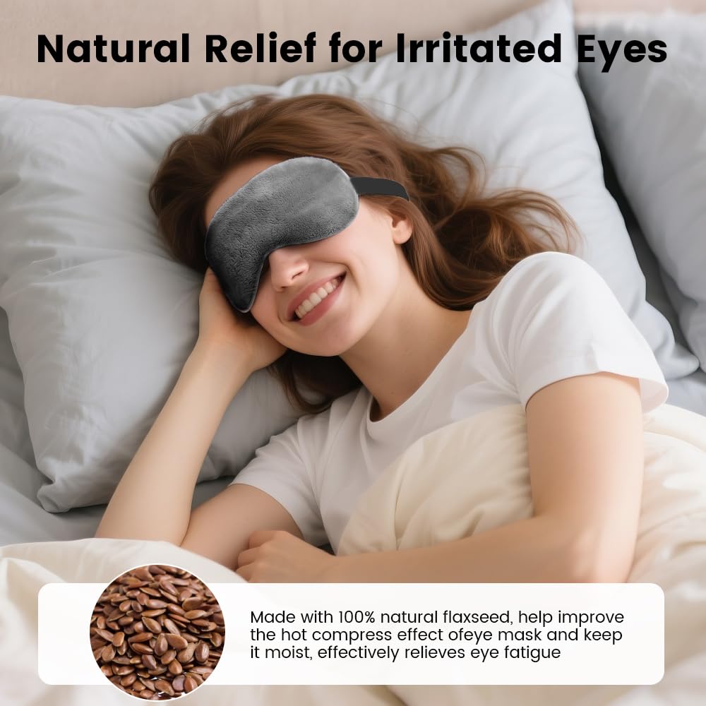 Flaxseed filled warm compress eye mask details