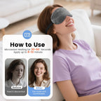 User applying moist heat eye mask for stye relief