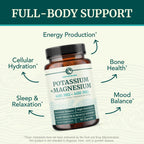 Nobi Nutrition high absorption electrolyte supplement bottle showcasing magnesium and potassium ingredient details.