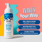 Authentic USA imported crunch free wave styling foam twin pack bottle display