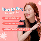 Toasted coconut scented texturizing foam pack for soft tousled hair texture