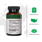 NutraMedix Quercetin dietary supplement packaging displaying supplement facts and dietary safety certifications