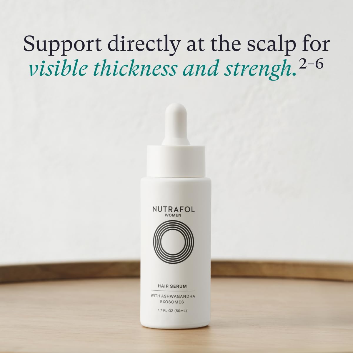 Nutrafol hair growth serum with dropper applicator for thinning scalp